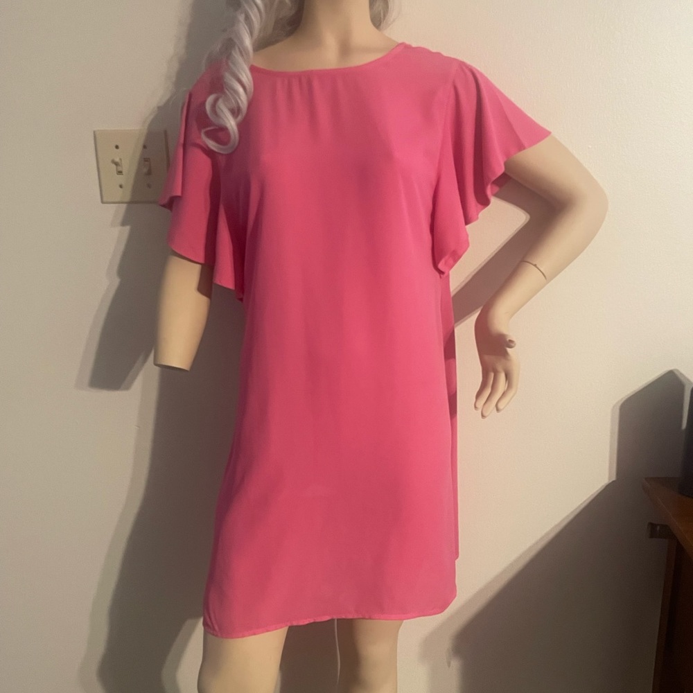 Pink short sleeve dress